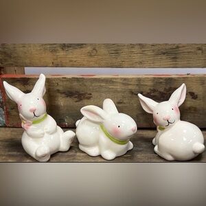 Set of 3 ceramic Bunnies